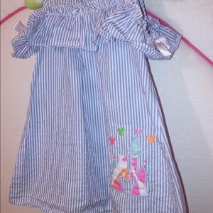 Off The Shoulder Disney Appliqué Dress